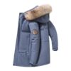 Manteau chauffant bleu grande taille