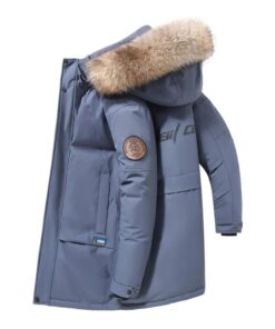 Manteau chauffant bleu grande taille