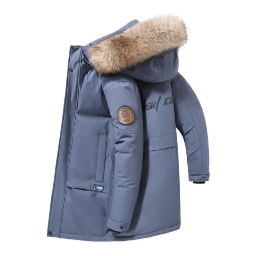 Manteau chauffant bleu grande taille