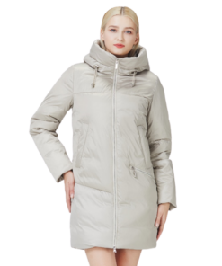 Manteau chauffant mi-long pour femme