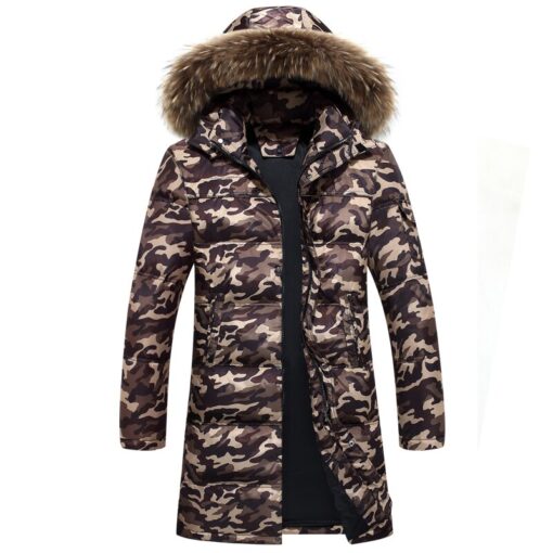 Manteau chauffant marron camouflage