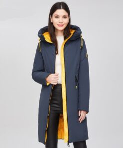 femme avec le Manteau long chauffant femme