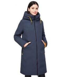 Manteau long chauffant femme