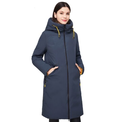 Manteau long chauffant femme