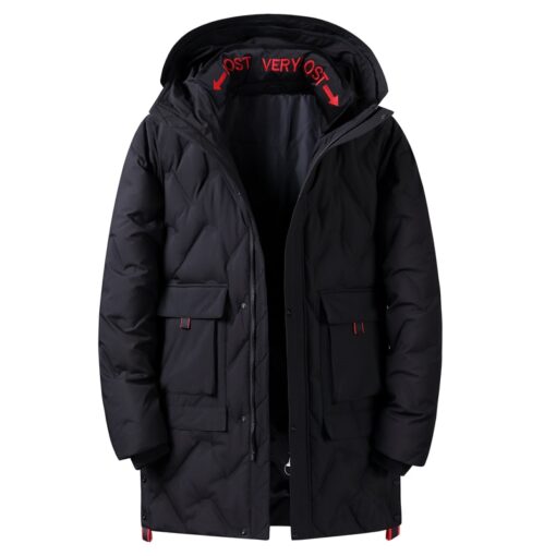 Manteau noir chauffant imperméable