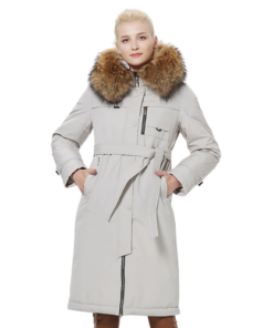 Manteau parka fourrure femme