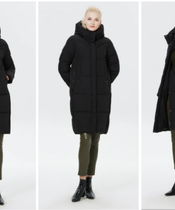 femme avec le Manteau parka noir pour femme