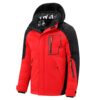 Blouson chauffant rouge coupe vent