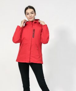 Blouson chauffant rouge pour femme