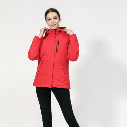 Blouson chauffant rouge pour femme