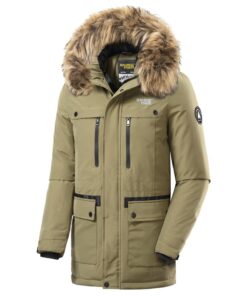 Manteau marron chauffant parka