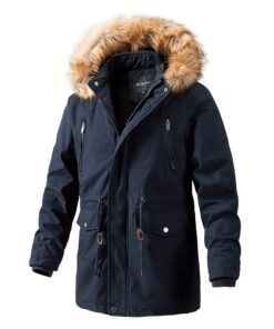 Veste d'hiver bleu épaisse pour homme