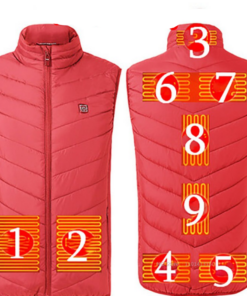 Gilet chauffant rouge d'hiver