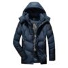 Veste bleu parka imperméable à capuche