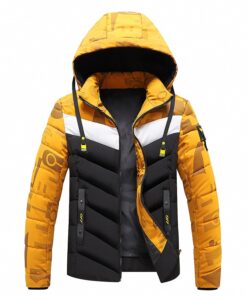 Veste chauffante jaune coupe-vent