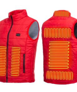 Gilet chauffant rouge sans manche