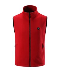 Gilet chauffant rouge d'extérieur