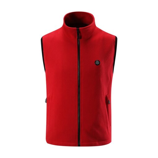 Gilet chauffant rouge d'extérieur