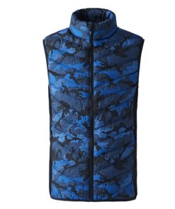 Gilet chauffant bleu de grande taille