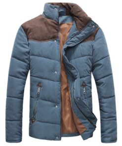 Veste chauffante bleu rembourrée