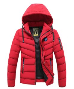 Veste chauffante rouge coupe-vent