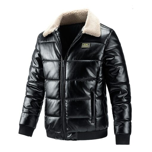 Blouson chauffant noir pardessus