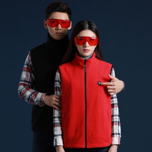 couple avec le Gilet chauffant extérieur