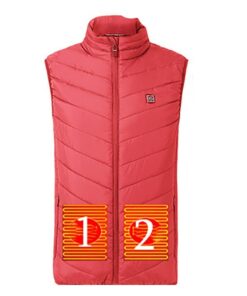 Gilet chauffant rouge d'hiver