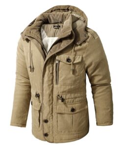 Veste kaki d'hiver homme