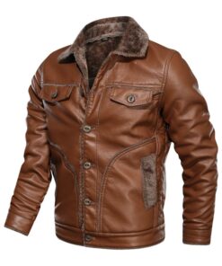 Blouson d'hiver en cuir