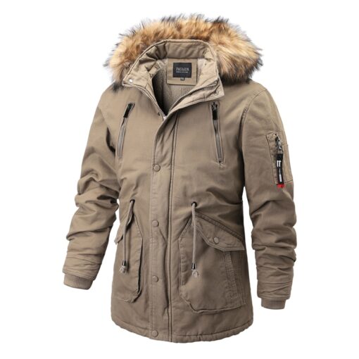 Manteau kaki parka d'extérieur