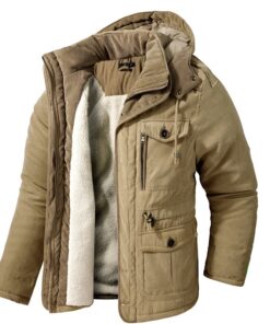 Veste kaki d'hiver homme