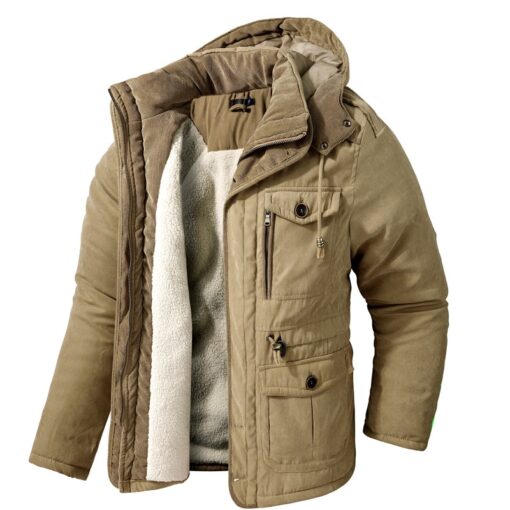 Veste kaki d'hiver homme