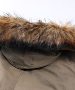 capuche du Manteau kaki parka d'extérieur