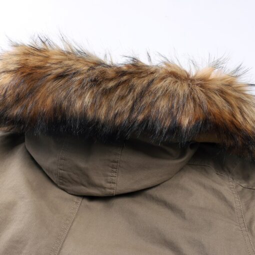 capuche du Manteau kaki parka d'extérieur