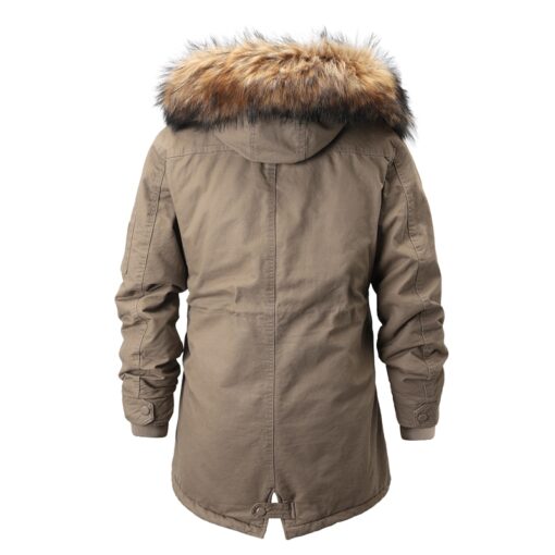 vue arrière du Manteau kaki parka d'extérieur