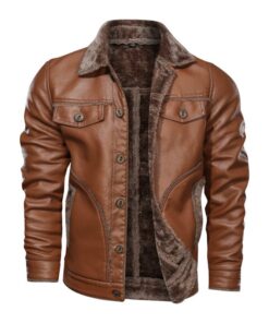 Blouson d'hiver en cuir