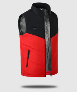 Gilet rouge chauffant ski