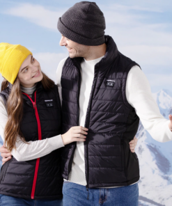 couple avec le Gilet chauffant avec batterie