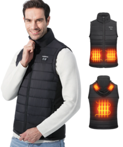 homme avec le Gilet chauffant avec batterie