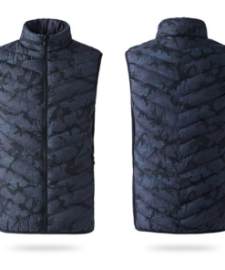 Gilet chauffant noir de grande taille