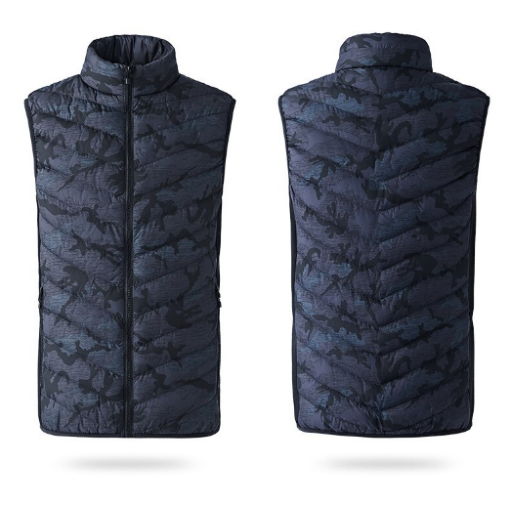 Gilet chauffant noir de grande taille