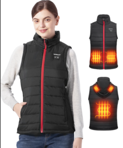 femme avec le Gilet chauffant femme avec batterie