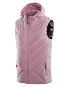 Gilet chauffant rose avec chapeau