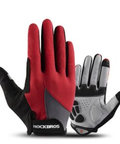 Gants chauffants rouge pour vélo