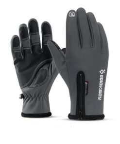 Gants chauffants gris imperméables