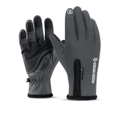 Gants chauffants gris imperméables