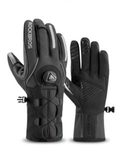 Gants chauffants noir pour cycliste