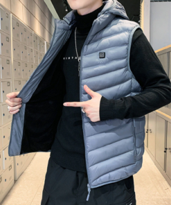 homme avec le Gilet chauffant style minimaliste