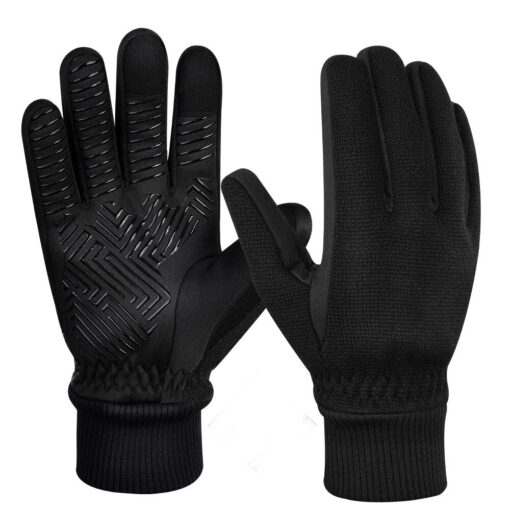 Gants chauffants noirs souples